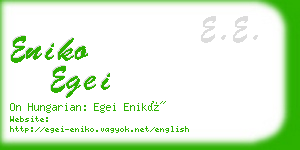 eniko egei business card